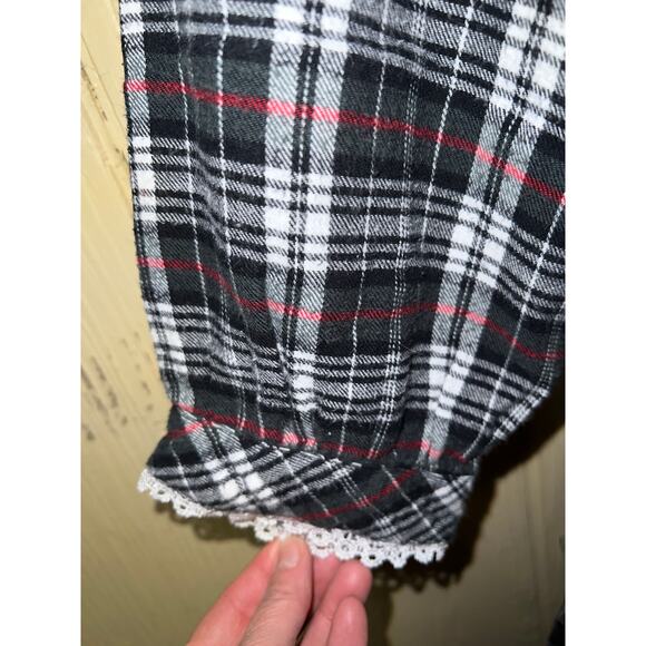 Blair Sleepshirt Nightgown Womens Large Flannel Plaid Cotton Grannycore Grandma - Picture 4 of 8